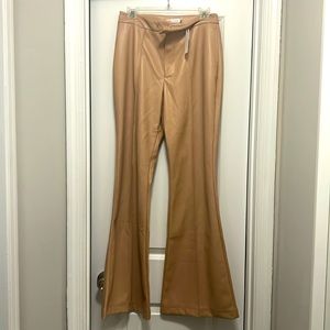 Avec Les Filles Faux Leather Flare Pants